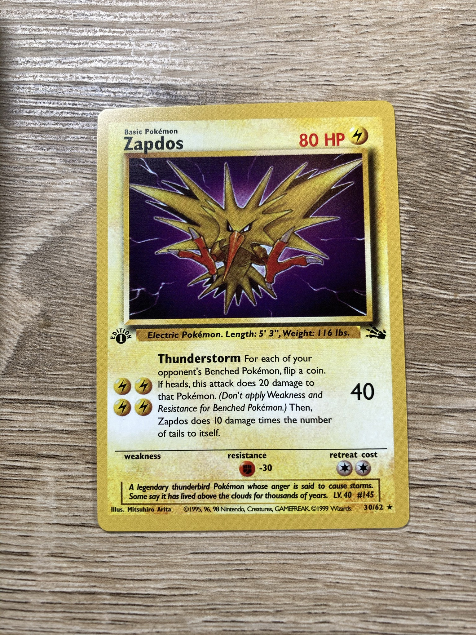 Zapdos (30/62) [Fossil 1st Edition] – Pokemon Plug