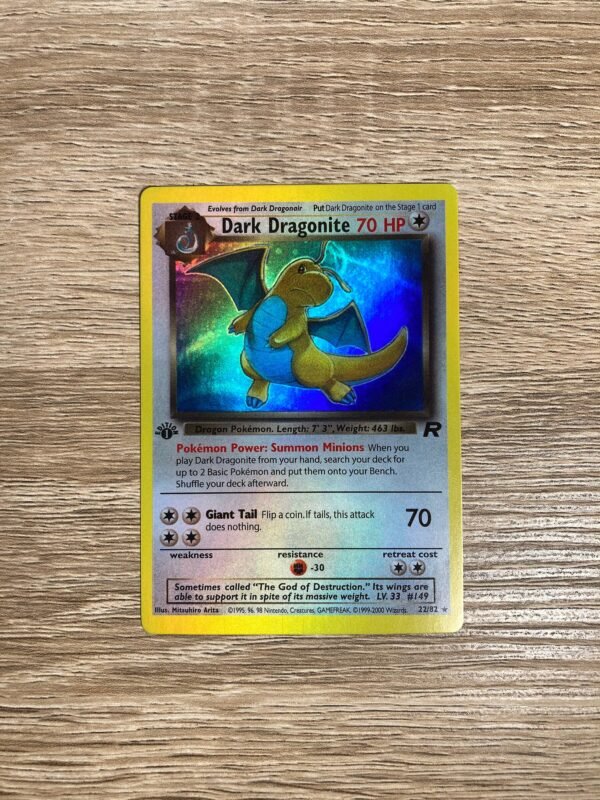 Dark Dragonite Team Rocket Holographic Custom Made Pokemon Proxy Card