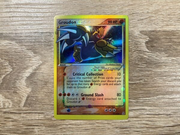 Groudon Gold Star Delta Species Holographic Custom Made Pokemon Proxy Card