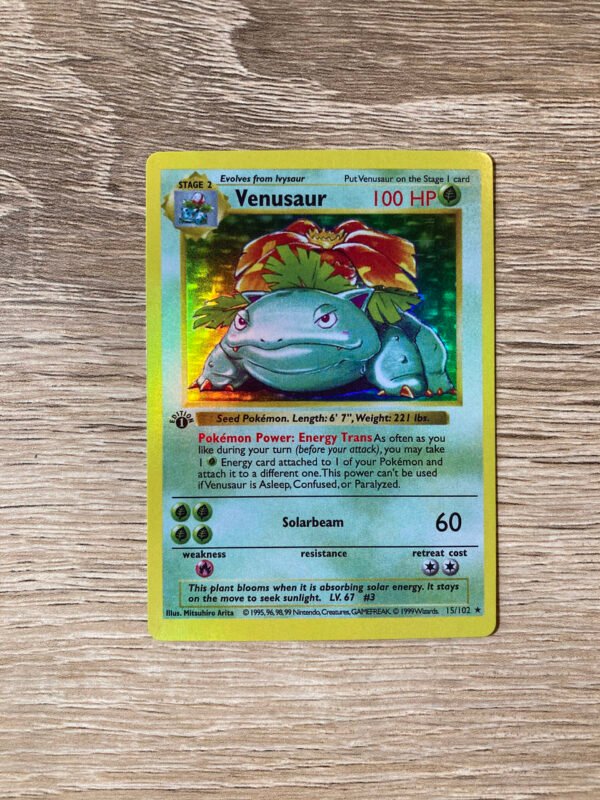 Charizard Venusaur Blastoise Shadowless 1st Edition (Holo) - Custom Made Pokémon Cards Set of 3 - Image 4