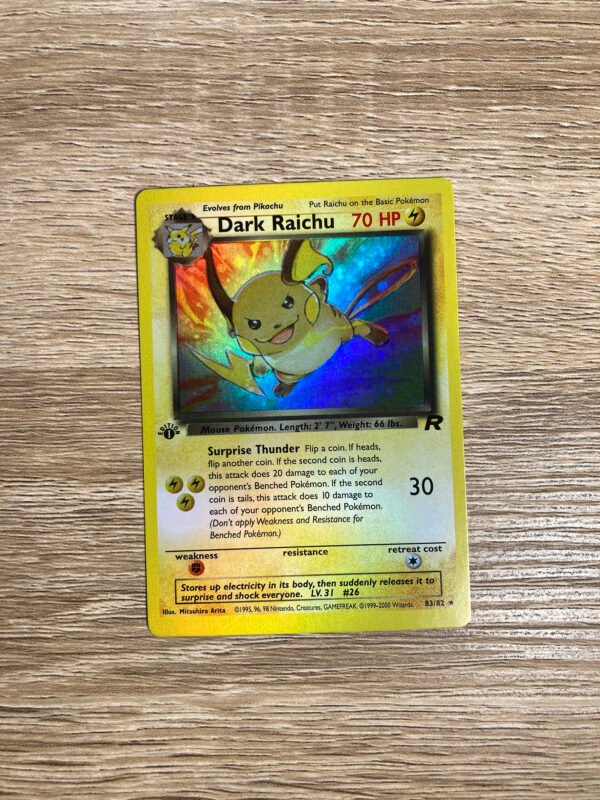 Dark Raichu Team Rocket (Holo) - Custom Made Pokémon Card