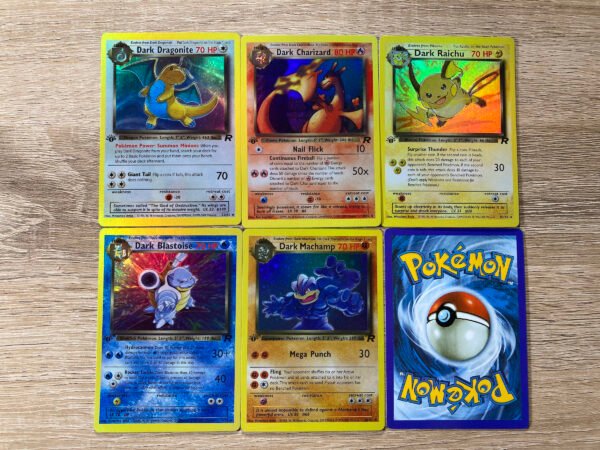 Dark Team Rocket Set of 5 (Holo) - Custom Made Pokémon Card - Updated Designs