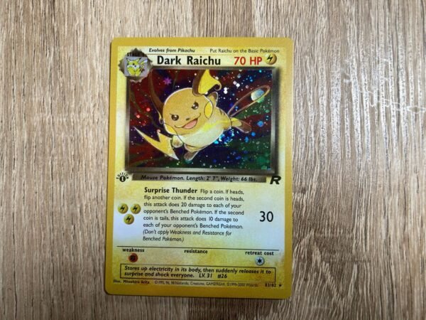 Dark Raichu Team Rocket 1st Edition (Holo) - Custom Made Pokémon Card