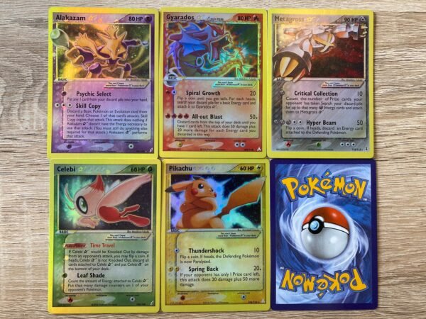 Gold Star Set Of Five Holographic Custom Made Pokemon Proxy Card