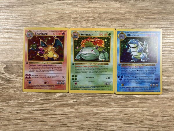 Charizard Venusaur Blastoise Shadowless 1st Edition (Holo) - Custom Made Pokémon Cards 3x