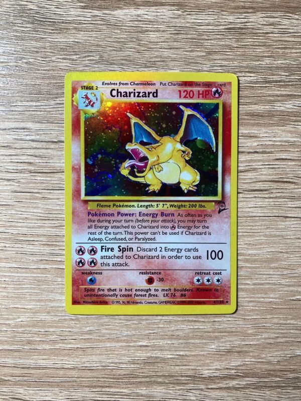 Charizard Base Set 2 (Holo) - Custom Made Pokémon Card - Updated Design