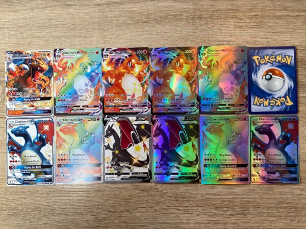 Charizard Full Art Collection (Holo & Non-holo) - 11x Custom Made Pokémon Cards