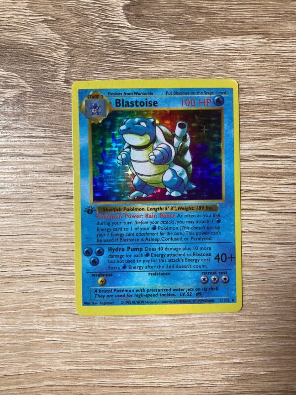 Blastoise Shadowless 1st Edition (Holo) - Custom Made Pokémon Card - Updated Design